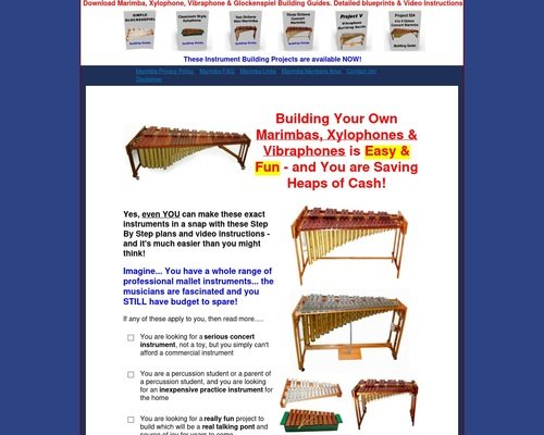 Read more about the article Download Plans to Make or build a marimba, vibraphone, xylophone, glockenspiel, metalophone