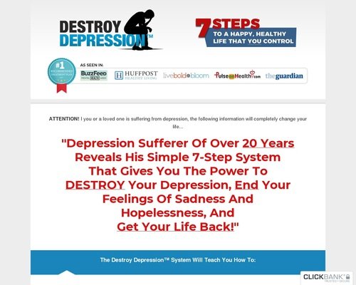 Read more about the article Destroy Depression ™ – $100 New Aff Bonus